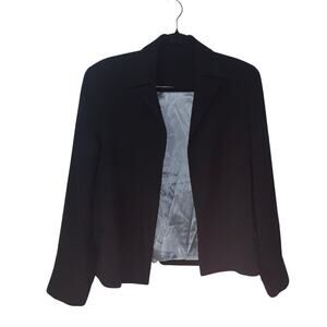 Drama Women's Open Minimalist Jacket Size 8 Black Office Career Short Blazer